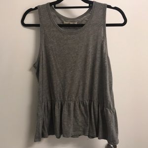 Gray peplum top